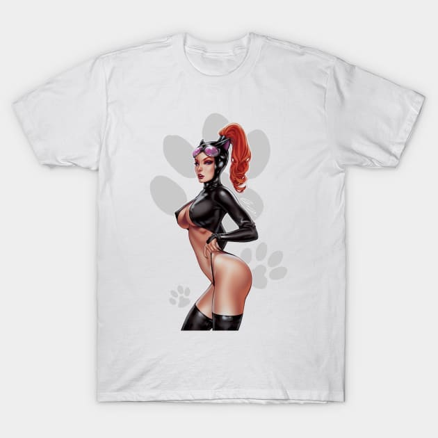 Cat Girl T-Shirt by Eliaschatzoudis